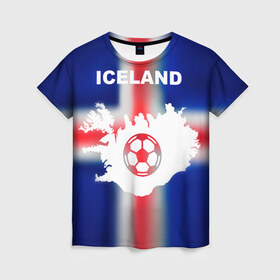 Женская футболка 3D с принтом Исландия в Белгороде, 100% полиэфир ( синтетическое хлопкоподобное полотно) | прямой крой, круглый вырез горловины, длина до линии бедер | 