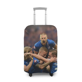 Чехол для чемодана 3D с принтом Сборная Исландии по футболу в Белгороде, 86% полиэфир, 14% спандекс | двустороннее нанесение принта, прорези для ручек и колес | euro 2016