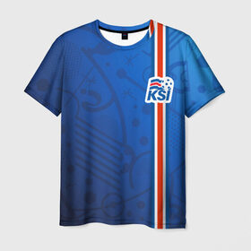 Мужская футболка 3D с принтом Форма сборной Исландии по футболу в Белгороде, 100% полиэфир | прямой крой, круглый вырез горловины, длина до линии бедер | euro 2016