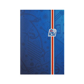 Обложка для паспорта матовая кожа с принтом Форма сборной Исландии по футболу в Белгороде, натуральная матовая кожа | размер 19,3 х 13,7 см; прозрачные пластиковые крепления | Тематика изображения на принте: euro 2016