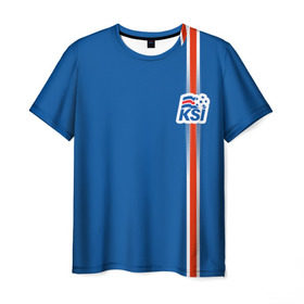 Мужская футболка 3D с принтом Форма сборной Исландии по футболу в Белгороде, 100% полиэфир | прямой крой, круглый вырез горловины, длина до линии бедер | Тематика изображения на принте: euro 2016
