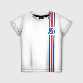 Детская футболка 3D с принтом Форма сборной Исландии по футболу в Белгороде, 100% гипоаллергенный полиэфир | прямой крой, круглый вырез горловины, длина до линии бедер, чуть спущенное плечо, ткань немного тянется | euro 2016