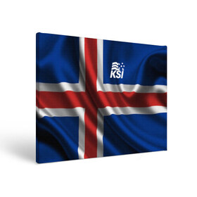 Холст прямоугольный с принтом Исландия в Белгороде, 100% ПВХ |  | флаг