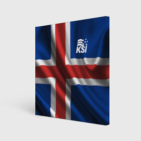 Холст квадратный с принтом Исландия в Белгороде, 100% ПВХ |  | флаг