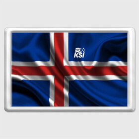 Магнит 45*70 с принтом Исландия в Белгороде, Пластик | Размер: 78*52 мм; Размер печати: 70*45 | флаг