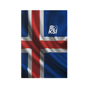 Обложка для паспорта матовая кожа с принтом Исландия в Белгороде, натуральная матовая кожа | размер 19,3 х 13,7 см; прозрачные пластиковые крепления | флаг