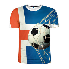 Мужская футболка 3D спортивная с принтом Исландия в Белгороде, 100% полиэстер с улучшенными характеристиками | приталенный силуэт, круглая горловина, широкие плечи, сужается к линии бедра | euro 2016