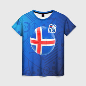 Женская футболка 3D с принтом Исландия в Белгороде, 100% полиэфир ( синтетическое хлопкоподобное полотно) | прямой крой, круглый вырез горловины, длина до линии бедер | 