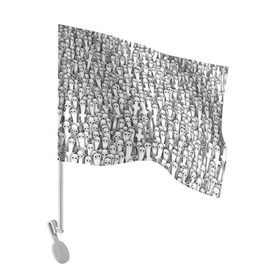 Флаг для автомобиля с принтом Хатифнатты в Белгороде, 100% полиэстер | Размер: 30*21 см | moomintroll | мумми тролль