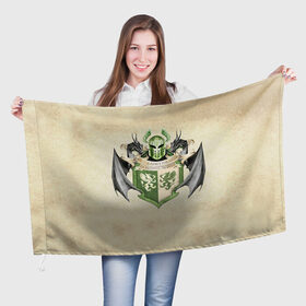 Флаг 3D с принтом Игра Престолов Герб 1 в Белгороде, 100% полиэстер | плотность ткани — 95 г/м2, размер — 67 х 109 см. Принт наносится с одной стороны | 