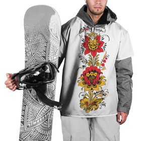 Накидка на куртку 3D с принтом Хохлома 2 в Белгороде, 100% полиэстер |  | ветки | лента | лист | народное | россия | русское | узор