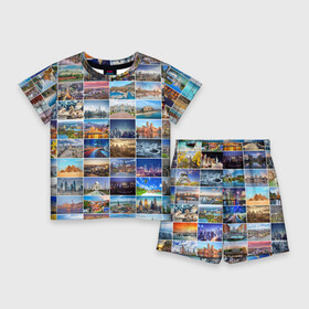 Детский костюм с шортами 3D с принтом Туризм (10х10) в Белгороде,  |  | азия | берлин | вегас | венеция | воспоминания | города | достопримечательности | европа | египет | калифорния | каникулы | лондон | милан | москва | ностальгия | нью йорк | отдых | отпуск | память