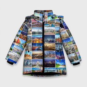 Зимняя куртка для девочек 3D с принтом Туризм (10х10) в Белгороде, ткань верха — 100% полиэстер; подклад — 100% полиэстер, утеплитель — 100% полиэстер. | длина ниже бедра, удлиненная спинка, воротник стойка и отстегивающийся капюшон. Есть боковые карманы с листочкой на кнопках, утяжки по низу изделия и внутренний карман на молнии. 

Предусмотрены светоотражающий принт на спинке, радужный светоотражающий элемент на пуллере молнии и на резинке для утяжки. | Тематика изображения на принте: азия | берлин | вегас | венеция | воспоминания | города | достопримечательности | европа | египет | калифорния | каникулы | лондон | милан | москва | ностальгия | нью йорк | отдых | отпуск | память