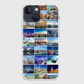 Чехол для iPhone 13 mini с принтом Страны мира (9х9) в Белгороде,  |  | азия | берлин | вегас | венеция | воспоминания | города | достопримечательности | европа | египет | калифорния | каникулы | лондон | милан | москва | ностальгия | нью йорк | отдых | отпуск | память