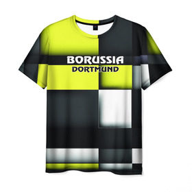 Мужская футболка 3D с принтом Borussia в Белгороде, 100% полиэфир | прямой крой, круглый вырез горловины, длина до линии бедер | 