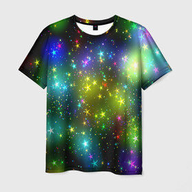 Мужская футболка 3D с принтом Звёзды в Белгороде, 100% полиэфир | прямой крой, круглый вырез горловины, длина до линии бедер | вселенная | галактика | звезды