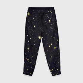 Детские брюки 3D с принтом Stars в Белгороде, 100% полиэстер | манжеты по низу, эластичный пояс регулируется шнурком, по бокам два кармана без застежек, внутренняя часть кармана из мелкой сетки | вселенная | галактика | звезды