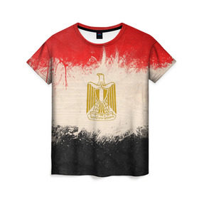 Женская футболка 3D с принтом Египет в Белгороде, 100% полиэфир ( синтетическое хлопкоподобное полотно) | прямой крой, круглый вырез горловины, длина до линии бедер | африка | курорт | море | нации | санкции | страна | флаг