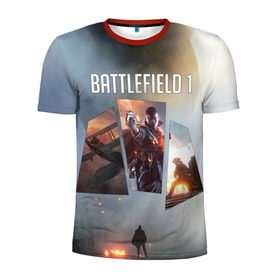 Мужская футболка 3D спортивная с принтом Battlefield 1 в Белгороде, 100% полиэстер с улучшенными характеристиками | приталенный силуэт, круглая горловина, широкие плечи, сужается к линии бедра | battlefield | батла | батлфилд