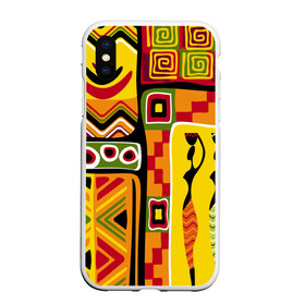 Чехол для iPhone XS Max матовый с принтом Африка в Белгороде, Силикон | Область печати: задняя сторона чехла, без боковых панелей | орнамент | этнический | этно | яркий