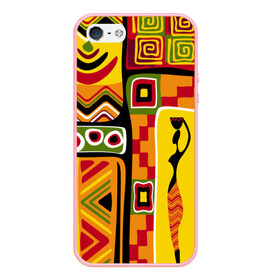 Чехол для iPhone 5/5S матовый с принтом Африка в Белгороде, Силикон | Область печати: задняя сторона чехла, без боковых панелей | орнамент | этнический | этно | яркий