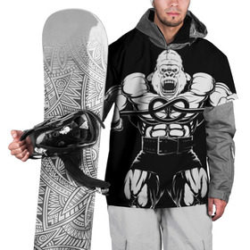 Накидка на куртку 3D с принтом Strongman в Белгороде, 100% полиэстер |  | bodybuilding | gym | house | know | power | бодибилдинг | горилла | культуризм | сила | спорт | фитнес