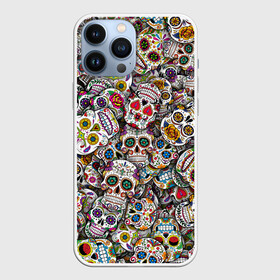 Чехол для iPhone 13 Pro Max с принтом Мексиканские черепа в Белгороде,  |  | calavera | sugar skull | день мертвых | мексика | традиция | узоры | цветы