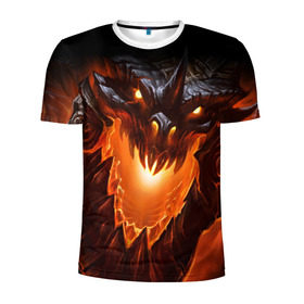 Мужская футболка 3D спортивная с принтом Огнедышащий дракон в Белгороде, 100% полиэстер с улучшенными характеристиками | приталенный силуэт, круглая горловина, широкие плечи, сужается к линии бедра | дракон | змей | монстр | огонь | пасть | пламя | прикольные картинки