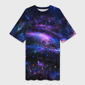 Платье-футболка 3D с принтом Вселенная в Белгороде,  |  | 3д | вселенная | гравитация | звезда | космос | новая
