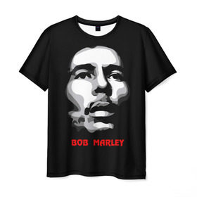 Мужская футболка 3D с принтом Боб Марли в Белгороде, 100% полиэфир | прямой крой, круглый вырез горловины, длина до линии бедер | bob marley | боб марли | музыка | регги | ямайка