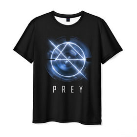 Мужская футболка 3D с принтом Prey в Белгороде, 100% полиэфир | прямой крой, круглый вырез горловины, длина до линии бедер | prey | игра | космос