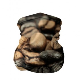 Бандана-труба 3D с принтом зерна кофе в Белгороде, 100% полиэстер, ткань с особыми свойствами — Activecool | плотность 150‒180 г/м2; хорошо тянется, но сохраняет форму | зерна | кофе