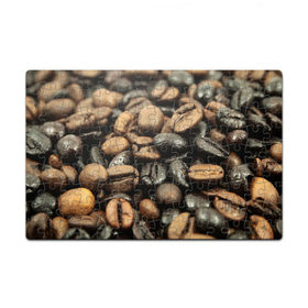 Пазл магнитный 126 элементов с принтом зерна кофе в Белгороде, полимерный материал с магнитным слоем | 126 деталей, размер изделия —  180*270 мм | зерна | кофе