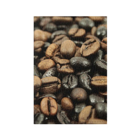 Обложка для паспорта матовая кожа с принтом зерна кофе в Белгороде, натуральная матовая кожа | размер 19,3 х 13,7 см; прозрачные пластиковые крепления | Тематика изображения на принте: зерна | кофе