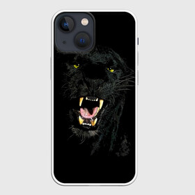 Чехол для iPhone 13 mini с принтом Чёрная пантера в Белгороде,  |  | Тематика изображения на принте: кошка | оскал | пантера | прикольные картинки