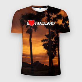 Мужская футболка 3D спортивная с принтом Thailand в Белгороде, 100% полиэстер с улучшенными характеристиками | приталенный силуэт, круглая горловина, широкие плечи, сужается к линии бедра | море | отдых | отпуск | пляж | солнце | туризм | турист