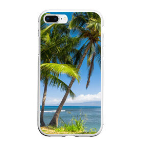 Чехол для iPhone 7Plus/8 Plus матовый с принтом Пальмы в Белгороде, Силикон | Область печати: задняя сторона чехла, без боковых панелей | море | отдых | отпуск | пальмы | пляж | солнце | туризм