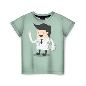Детская футболка 3D с принтом Доктор в Белгороде, 100% гипоаллергенный полиэфир | прямой крой, круглый вырез горловины, длина до линии бедер, чуть спущенное плечо, ткань немного тянется | Тематика изображения на принте: doctor | house md | md | врач | дантист | доктор | мед работник | медецина | медик | хирург