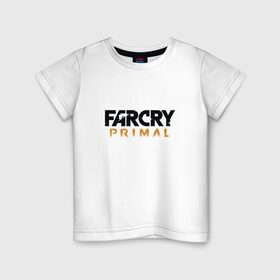 Детская футболка хлопок с принтом Far cry primal logo в Белгороде, 100% хлопок | круглый вырез горловины, полуприлегающий силуэт, длина до линии бедер | Тематика изображения на принте: 