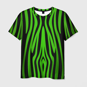 Мужская футболка 3D с принтом Зебра в Белгороде, 100% полиэфир | прямой крой, круглый вырез горловины, длина до линии бедер | Тематика изображения на принте: sea | summer | африка | вода | джунгли | зебра | леопард | лето | море | океан | пляж | полосы | принт | тигр