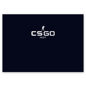 Поздравительная открытка с принтом cs:go - Night style (Ночь) в Белгороде, 100% бумага | плотность бумаги 280 г/м2, матовая, на обратной стороне линовка и место для марки
 | Тематика изображения на принте: cs | csgo | го | кс