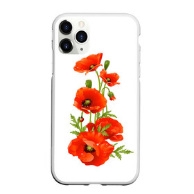Чехол для iPhone 11 Pro матовый с принтом Маки в Белгороде, Силикон |  | field | flowers | poppies | poppy | red | wild | красные | мак | маки | поле | полевые | цветы