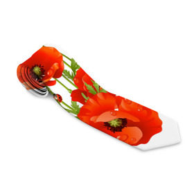 Галстук 3D с принтом Маки в Белгороде, 100% полиэстер | Длина 148 см; Плотность 150-180 г/м2 | field | flowers | poppies | poppy | red | wild | красные | мак | маки | поле | полевые | цветы