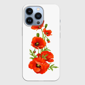 Чехол для iPhone 13 Pro с принтом Маки в Белгороде,  |  | field | flowers | poppies | poppy | red | wild | красные | мак | маки | поле | полевые | цветы
