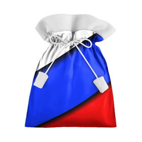 Подарочный 3D мешок с принтом Российский флаг в Белгороде, 100% полиэстер | Размер: 29*39 см | Тематика изображения на принте: косой | наклонный | триколор