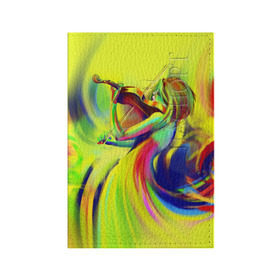 Обложка для паспорта матовая кожа с принтом Скрипачка в Белгороде, натуральная матовая кожа | размер 19,3 х 13,7 см; прозрачные пластиковые крепления | Тематика изображения на принте: art | music | искусство | мелодия | музыка | скрипка
