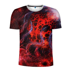 Мужская футболка 3D спортивная с принтом Красная планета в Белгороде, 100% полиэстер с улучшенными характеристиками | приталенный силуэт, круглая горловина, широкие плечи, сужается к линии бедра | звёзды | космическое пространство | космос | планета | созвездие