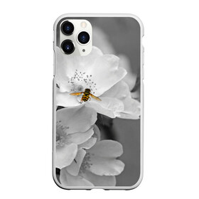 Чехол для iPhone 11 Pro матовый с принтом Пчела на цветах в Белгороде, Силикон |  | лепестки | цветы