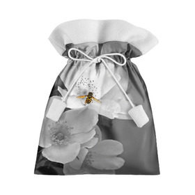 Подарочный 3D мешок с принтом Пчела на цветах в Белгороде, 100% полиэстер | Размер: 29*39 см | лепестки | цветы