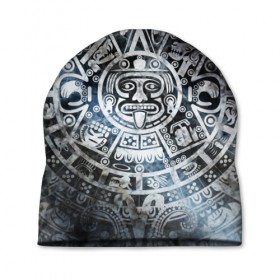 Шапка 3D с принтом Народ Майя в Белгороде, 100% полиэстер | универсальный размер, печать по всей поверхности изделия | декор | древний | дух | индийские | монстр | символ | существо | текстуры | украшения | элемент